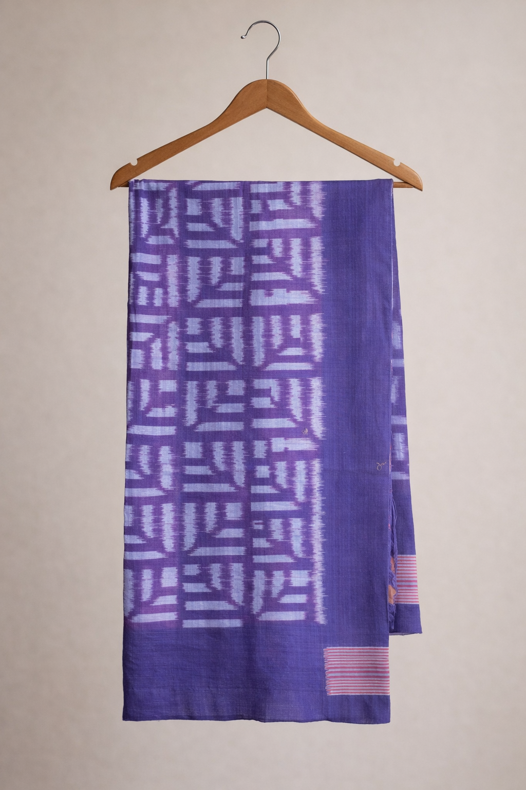 Royal Violet Sambalpuri Pure Cotton Handloom Saree with Traditional Ikat Design